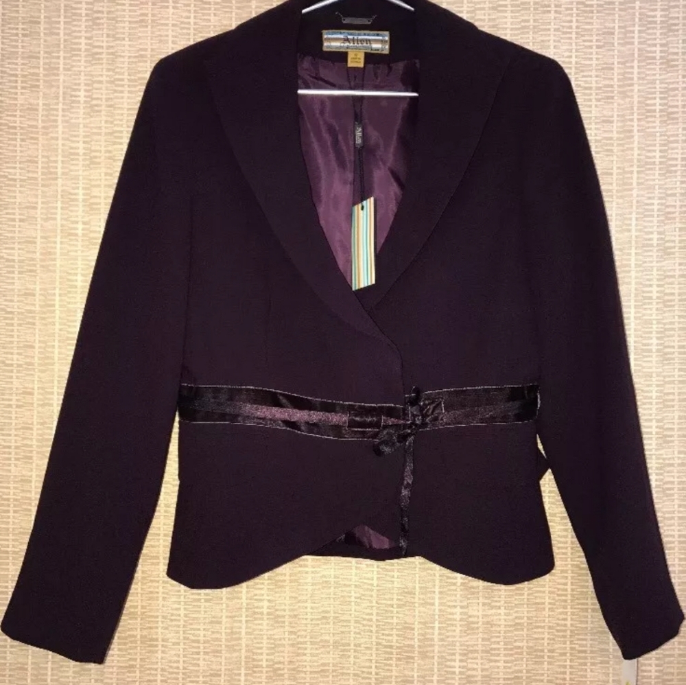 Allen Career Blazer Plum Velvet